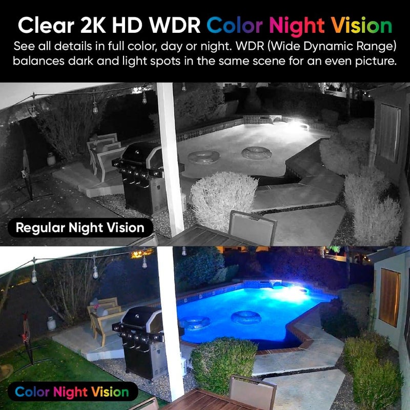 WYZE Duo Cam Pan Indoor/Outdoor IP65 2K 360° Pan/Tilt Smart Home Security Camera with Color Night Vision, Compatible with Alexa & Google Assistant, White - Image 4
